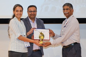 IIT హైదరాబాద్‌లో జరిగిన ఇంటర్నేషనల్ సొసైటీ ఫర్ మాగ్నెటిక్ రెసొనెన్స్ ఇన్ మెడిసిన్ (ISMRM) ఇండియన్ చాప్టర్ 2025 యొక్క 11వ వార్షిక సమావేశంలో ఉత్తమ పోస్టర్ బహుమతికి అకిలా రమేష్‌కు అభినందనలు.